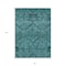 Homeroots 8' X 10' Teal Blue And Aqua Floral Washable Indoor Outdoor Area Rug 588915 - alternate 8
