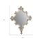Homeroots 30" White Diamond Solid Wood Framed Accent Mirror 485017 - alternate 5