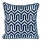 Homeroots 20" Blue Geometric Cotton Throw Pillow 529285 - alternate 6
