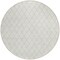 Homeroots 8' Ivory And Beige Round Geometric Washable Indoor Outdoor Area Rug 596113 - alternate 7