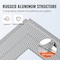 Vevor Gutter Guard 5 in Wide 208 ft Length Cover Mesh Leaf Debris Protection 5in-208 - alternate 7