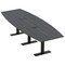Skutchi Designs 10 Person Conference Table With Power Unit | 10' Boat Table | Harmony Series HAR-BOT-48X120-T.BK-WA7949-EBLK - alternate 1