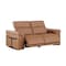 Homeroots 73in Chestnut and Black Italian Leather Power Reclining Loveseat 720486 - alternate 10
