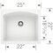 Blanco Diamond Single Bowl Dual Deck, White 440211 - alternate 3