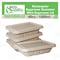 Ecoquality 40oz Rectangular Sugarcane Container With Sugarcane Lid, Compostable Bowl For Meals, 150PK EQCRTBWSL40-150 - alternate 8
