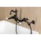 Kingston Brass Two-Handle Wall Mount Bridge Kitchen Faucet with Brass Sprayer, Oil Rubbed Bronze KS2445PLBS - alternate 5