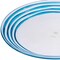 Homeroots Clear and Blue Four Piece Swirl Acrylic Service For Four Dinner Plate Set 520896 - alternate 9
