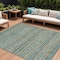 Homeroots 9' X 12' Teal Blue Gold And Taupe Southwestern Washable Indoor Outdoor Area Rug 615984 - alternate 1