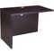 Boss Desk Return Reversible Return, 36" x 24", Mocha, Wood, Mocha Laminate Base, Mocha Laminate Frame N192-MOC - alternate 1