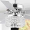 Jonathan Y Kristie 52" 3-Light Crystal/Metal Modern Glam Drum LED Ceiling Fan With Remote, Chrome JYL9709A - alternate 13