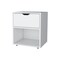 Homeroots 20" White Wood One Drawer Nightstand 553688 - alternate 9