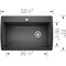 Blanco Diamond SILGRANIT 33.5in Super Single Dual Mount Kitchen Sink - Anthracite 440194 - alternate 3