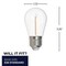 Bulbrite LED Filament 1W Dimmable S14 Light Bulbs, Clear Plastic, Medium E26 Base, 2700K, 70lu, 10PK 862742 - alternate 7