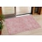 Homeroots 3' X 5' Blush And Ivory Abstract Washable Indoor Outdoor Area Rug 599694 - alternate 1