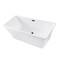 Kingston Brass 67" Acrylic Rectangular Double Ended Freestanding Tub with Drain, Glossy White/Matte Black VTSQ672923C410 - alternate 1