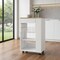 Homeroots White and Brown 22in Rolling Kitchen Cart With Storage 477881 - alternate 3