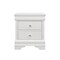 Homeroots 24" White Wood Shagreen Two Drawer Nightstand 478605 - alternate 1