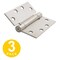 Global Door Controls 4.5 in. x 4.5 in. Galvannealed Spring Full Mortise Square Corner Door Hinge with Fixed Pin Pack of 3 CPS4545-GV-3 - alternate 1