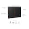 Ghent 2 Door Enclosed Flannel Letter Board, Bronze Aluminum Frame, 3'H x 4'W, Black PB23648B-BK - alternate 2