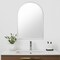 Homeroots 36" Silver Arch Aluminum Framed Bathroom Vanity Mirror 565040 - alternate 1