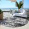 Homeroots 8' Gray Charcoal And Silver Round Abstract Washable Indoor Outdoor Area Rug 577958 - alternate 6