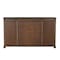 Homeroots 70" Dark Brown Solid Wood Carved Geometric Sideboard with Four Doors 634319 - alternate 9
