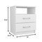 Homeroots 20" Wood Two Drawer Nightstand 477901 - alternate 4