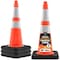 Xpose Safety 28 In Orange Slim Line Traffic Cone, 10 lb Base with 6in & 4in  Collar, DOT Approved, 4-PK OTC28SL-64-10L-4-X-S - alternate 1
