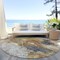 Homeroots 8' Taupe Black And Copper Round Abstract Washable Indoor Outdoor Area Rug 606027 - alternate 6