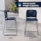 Flash Furniture Commercial Plastic Stack Stool with Contoured Back and Sled Base in Navy RUT-239AH-CS-NV-GG - alternate 10