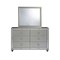 Homeroots 58" Silver Solid Wood Six Drawer Double Dresser 383981 - alternate 1