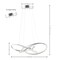 Jonathan Y Alexia 25" Abstract Integrated LED Metal Adjustable Pendant, Silver Painting JYL7219C - alternate 7