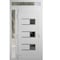 Vdomdoors Front Exterior Prehung Metal-Plastic Door, Manux 8933 White Silk, Side and Top Sidelite Transom, Of MANUX8933EXD-WS-W36+16xH80+14-RH - alternate 1