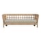 Homeroots 74" Light Brown Teak Solid Wood and Cushions Patio Sofa 528679 - alternate 9