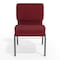 Flash Furniture Crimson Fabric Church Chair, PK4 4-FD-CH0221-4-SV-RED-BAS-GG - alternate 10