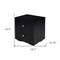 Homeroots 19" Black Solid and Manufactured Wood Two Drawer Nightstand 526869 - alternate 9
