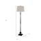 Homeroots 63" Rust Two Light Floor Lamp With Beige Fabric Square Shade 526294 - alternate 5