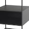 Homeroots 21" Clear and Black Glass and Metal Square Frame End Table With Two Shelves 604465 - alternate 7