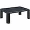 Lorell Height-Adjustable Monitor Riser - 4" Height x 19.75" Width - Desktop - Black 99991 - alternate 1