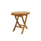 Homeroots 20" Natural Rounded Solid Wood Folding Outdoor Side Table 554935 - alternate 8