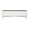 Homeroots 59in White Linen and Wood Upholstered Storage Bench with Drawers 523985 - alternate 1