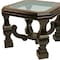 Homeroots 24" Espresso Brown And Clear Wood And Glass Square End Table 716237 - alternate 5