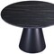 Homeroots 47" Black Ceramic and Metal Pedestal Base Round Top Dining Table 555188 - alternate 6