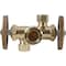Brasscraft Stop Valve, 1/2 x 3/8 x 1/4 in Connection, Compression, 125 psi Pressure, Brass Body CR1900DVX R - alternate 3