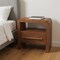 Homeroots 23" Brown Solid Wood Two Drawer Nightstand 701726 - alternate 9