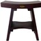 Homeroots Compact Curviliniear Teak Shower Outdoor Bench With Shelf In Brown Finish 376662 - alternate 7