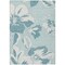 Homeroots 9' X 12' Teal Blue Aqua And Ivory Floral Washable Indoor Outdoor Area Rug 589576 - alternate 6