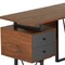 Homeroots 59" Walnut Wood and Stainless Steel L Shape Computer Desk With Two Drawers 723747 - alternate 8