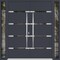 Vdomdoors Aluminum Double Doors Deux 1105 Gray Graphite Mirrored Glass 2 Sidelights Entry Modern Painted 100x DEUX1105DEXD-GRE-W14+72+14xH96-RH-O - alternate 1