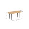 Homeroots 67" Natural and Black Solid Wood Oval Dining Table 712138 - alternate 5